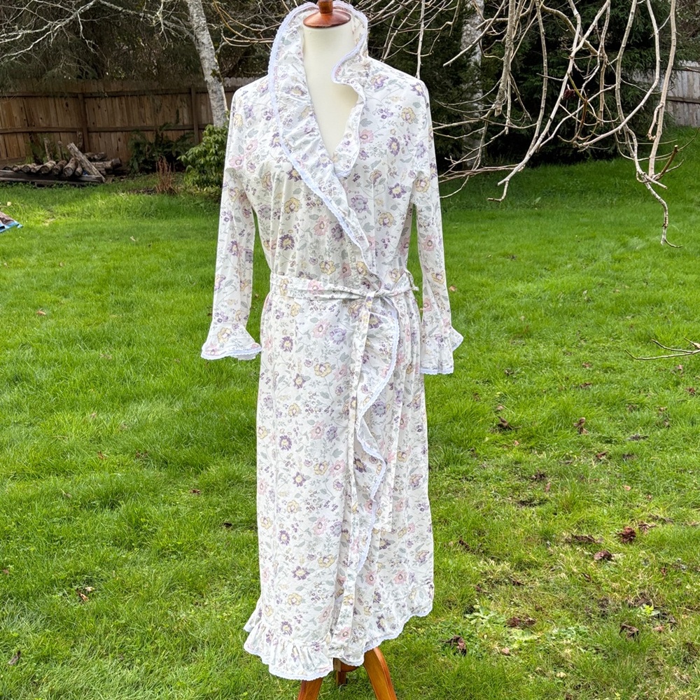Floral Egyptian Cotton Robe